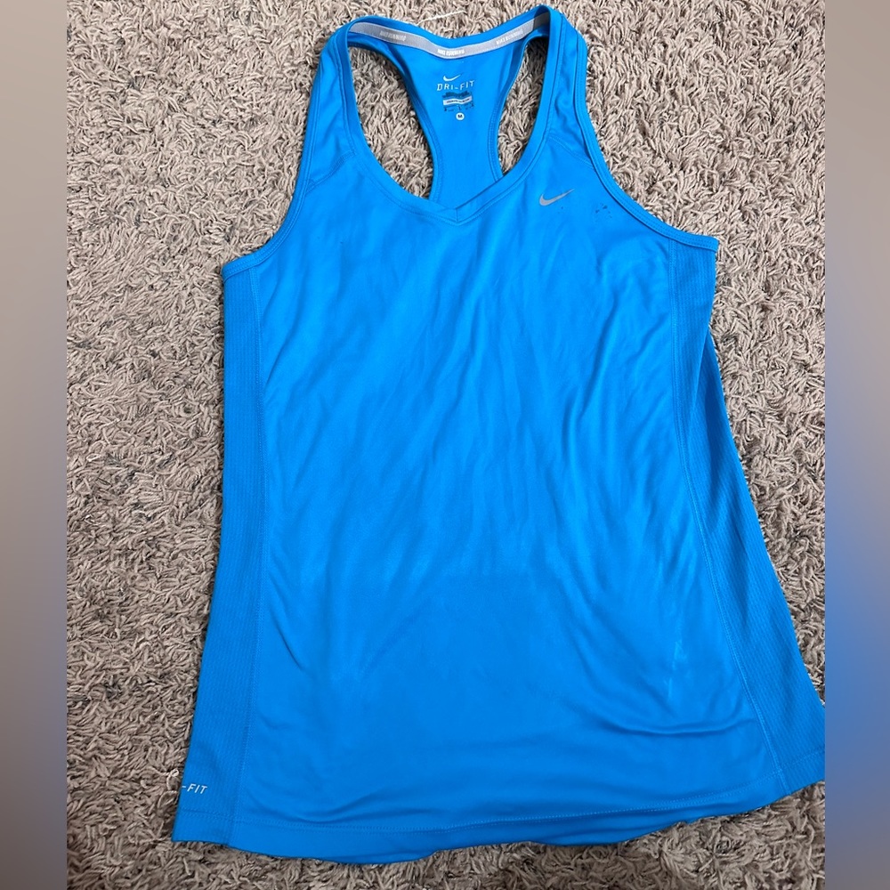 Nike Dry Fit Blue Running Tank Size Medium